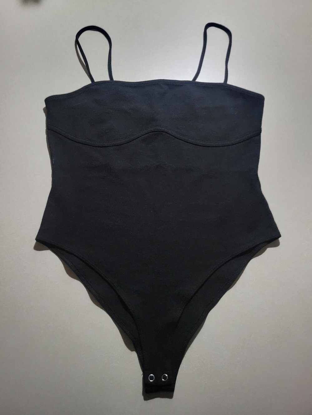 Forever 21 Black Spaghetti Strap Bodysuit